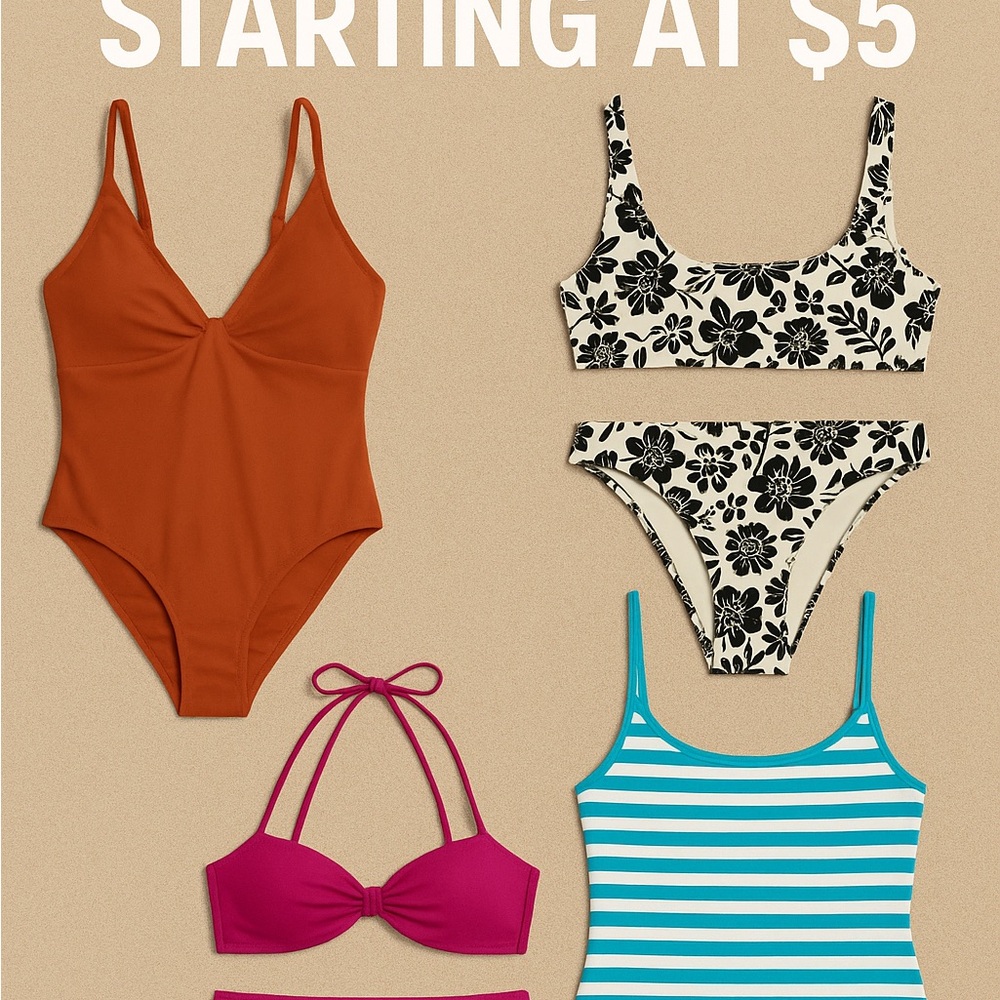 SWIMSUITS STARTING AT $5!